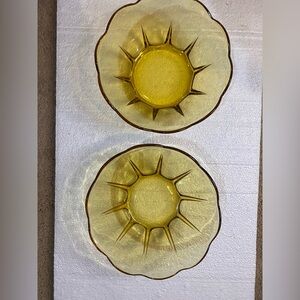 Vintage Amber Glass Bowls